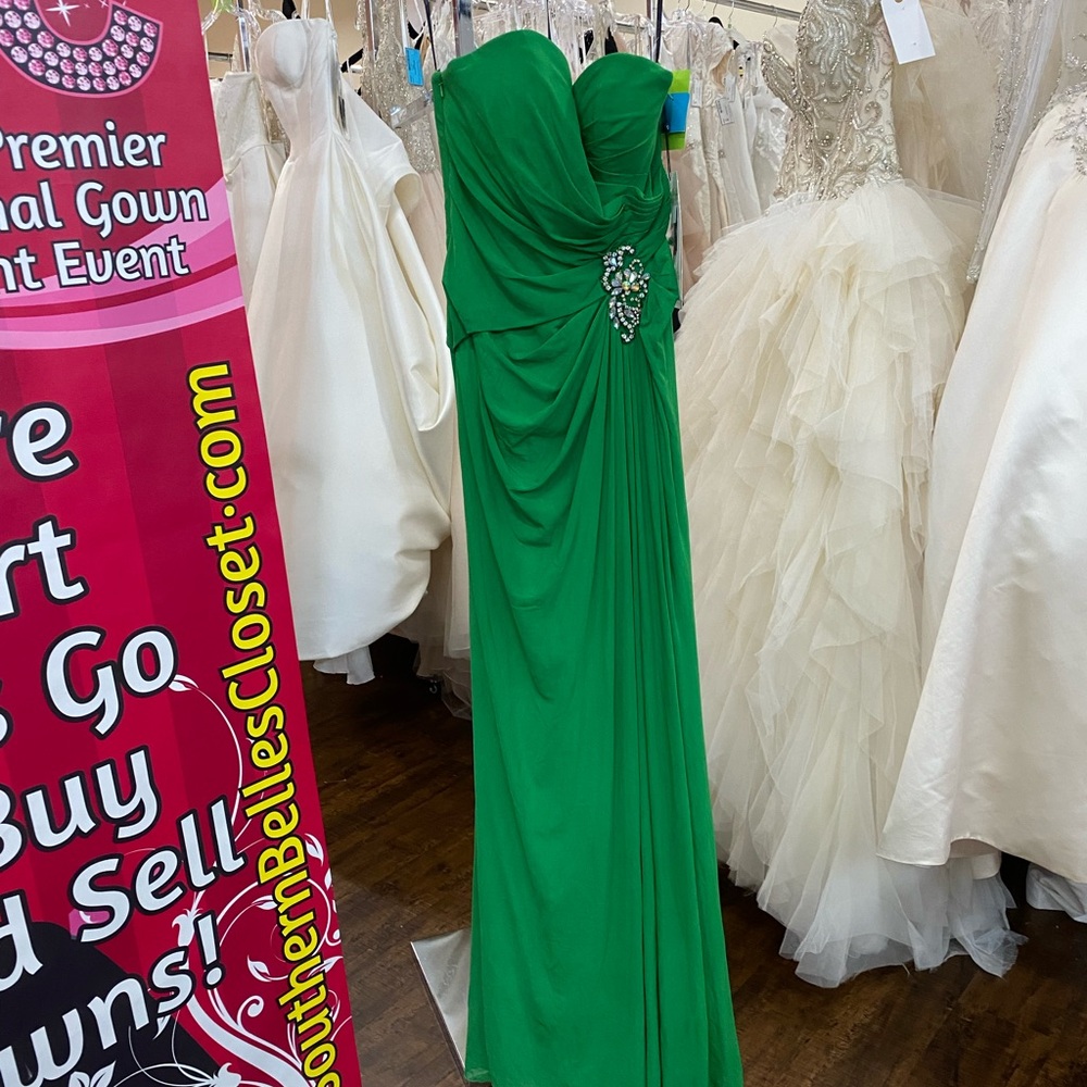 Kelly green formal gown